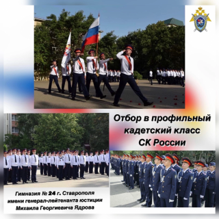 В следственном управлении СК России по Ставропольскому краю проводится отбор кандидатов для обучения в 8-м профильном кадетском классе СК России